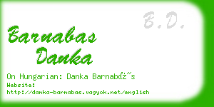 barnabas danka business card